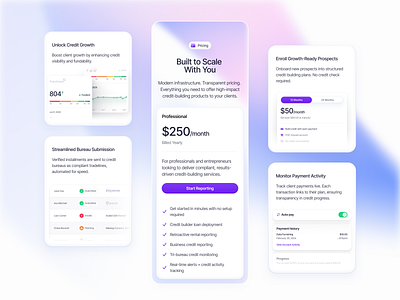 Credit-Building Platform app branding building clean credit design illustration logo minimal mobile money platform ui ux