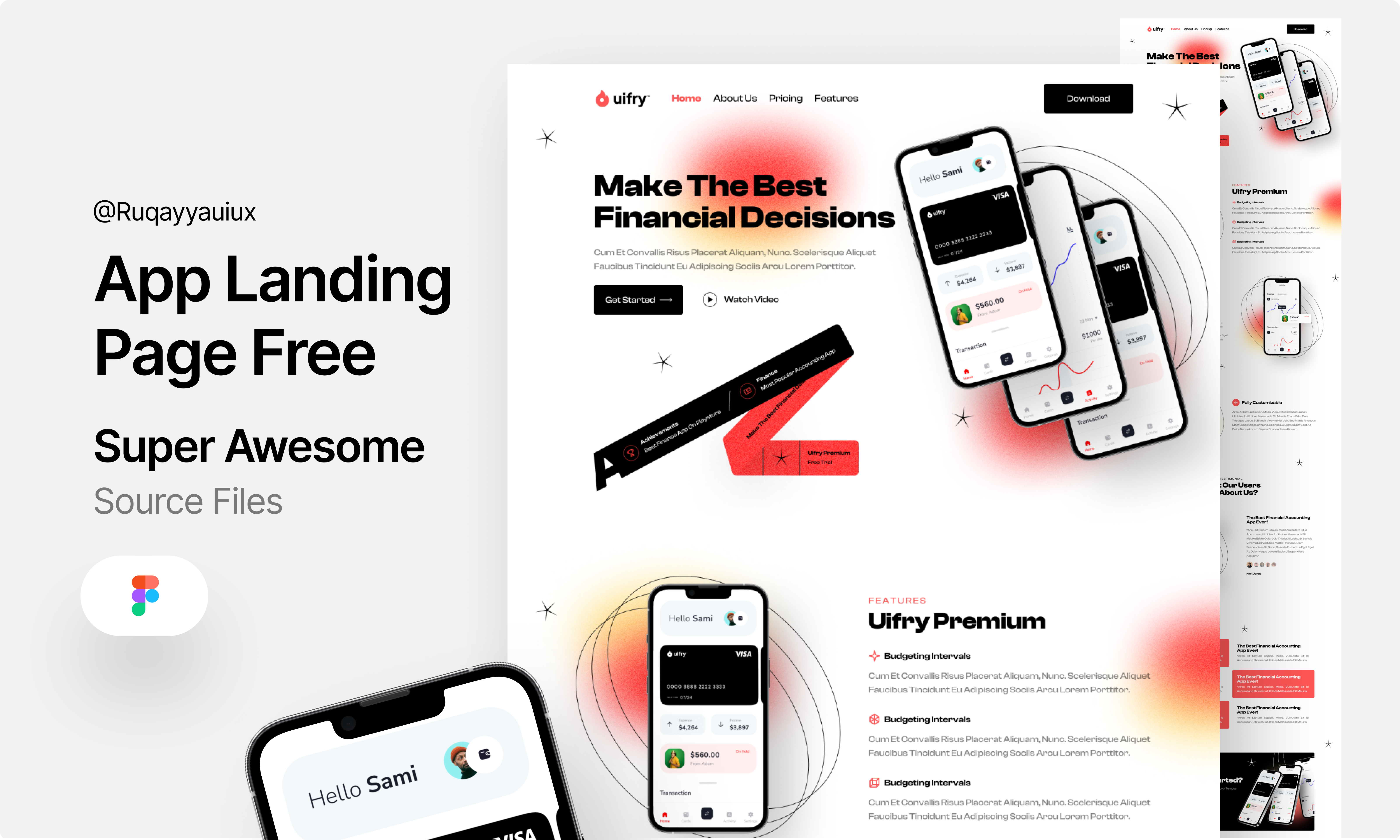 Finance App Landing Page – Clean, Responsive animation design graphic design landing page landing page design landing page ui design landing page ux ui uiux ux website design