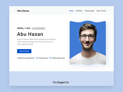 Personal Portfolio Landing Page Design agency application creative designer homepage landing page layout design personal portfolio portfolio portfolio design portfolio landing page portfolio page portfolio site portfolio template portfolio website ui ui design ux uxdesign web design website