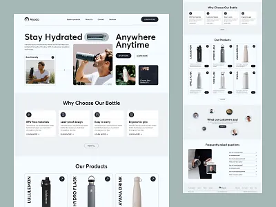 'Iron Flask Sports Water Bottle' concept UI full design bottle branding cleanui ecommerce heroheader hydration interactiondesign ironflask landingpage minimaldesign modernui outdoors productdesign sportsbottle uidesign uiux uxdesign visualdesign webdesign websiteconcept