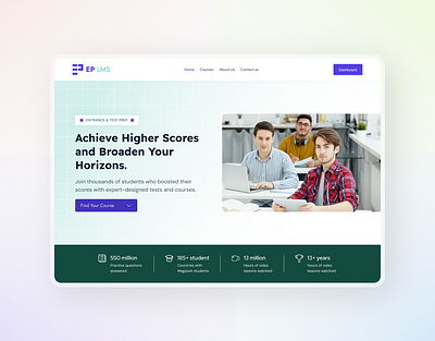 Modern LMS Website Landing Page — Clean, Student-Focused UI cleanui dashboardui edtech educationplatform figma interface design learningmanagementsystem lms minimaldesign modernui productdesign responsiveui saasdesign uidesign uiuxdesign userexperience uxcase study uxdesign webappdesign webdesign