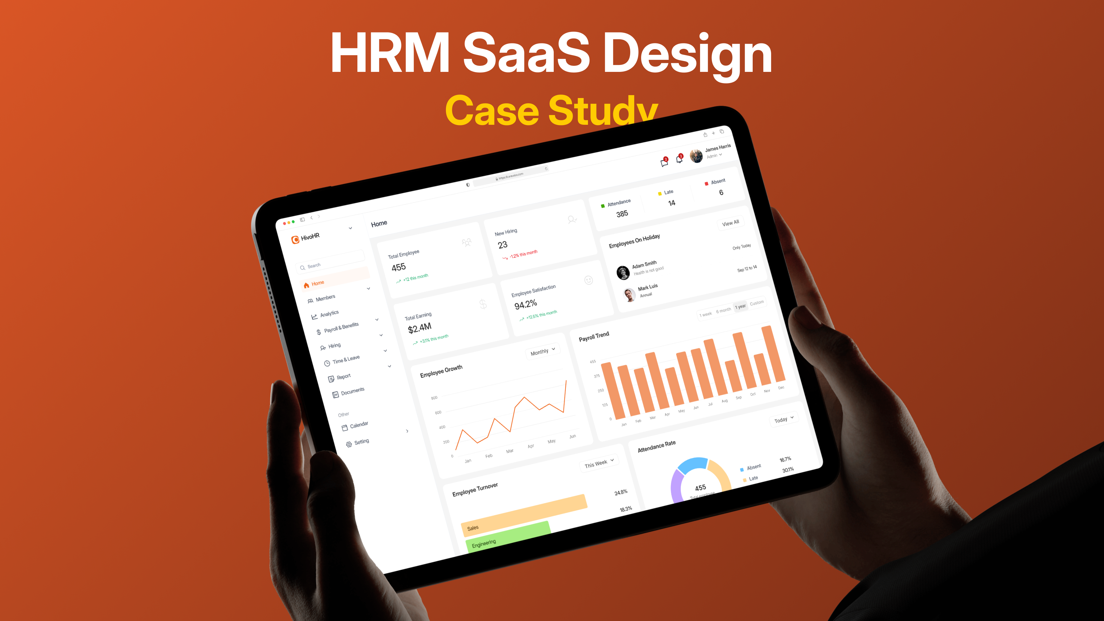 HRM SaaS Case Study Design design figma popular product design saas saas design trending ui design user centric user experience uxui
