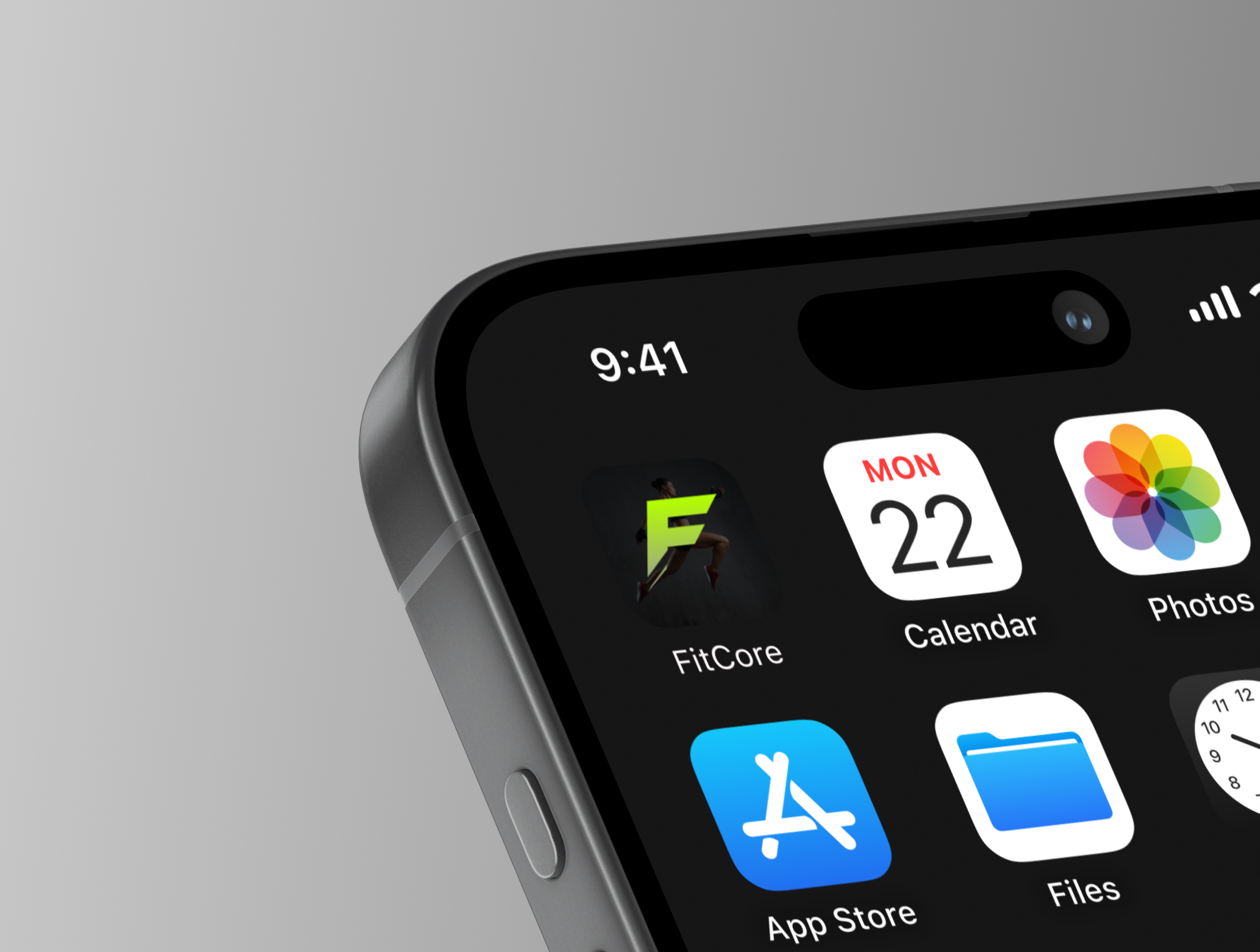 Daily UI 005 - FitCore App Icon app dailyui darkmode design fitness icon logo product ui ux