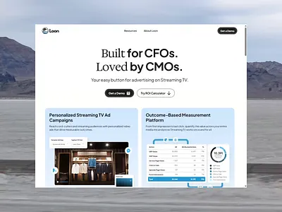 Loon Advertising Website Design + Development in Framer advertising animation b2b b2c branding designsystem figma framer graphic design minimal motion graphics prototyping responsive roi saas typography ui uiux ux webdesign