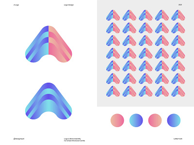 A Lettermark logo for sale a a logo best logo designer best logos brand identity branding gradient graphic design identity lettermark logo logo for sale logos minimal modern logo saas branding startup logo tech logo