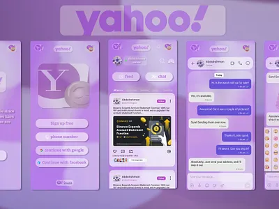 yahoo reborn 3d animation branding graphic design logo motion graphics ui