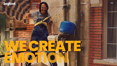 A Cinematic Header Concept animation graphic design header hero motion design ui web design