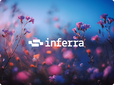 Inferra tech logo ai branding design flowers graphic design illustration it logo midjourney tech