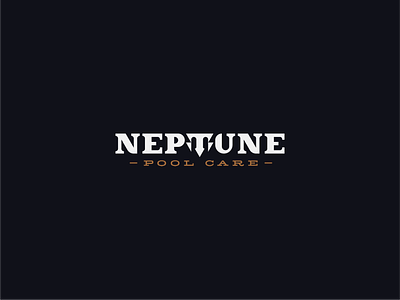 Neptune's Pool Care brand branding business care family owned icon logo neptune pool shield t trident zilux