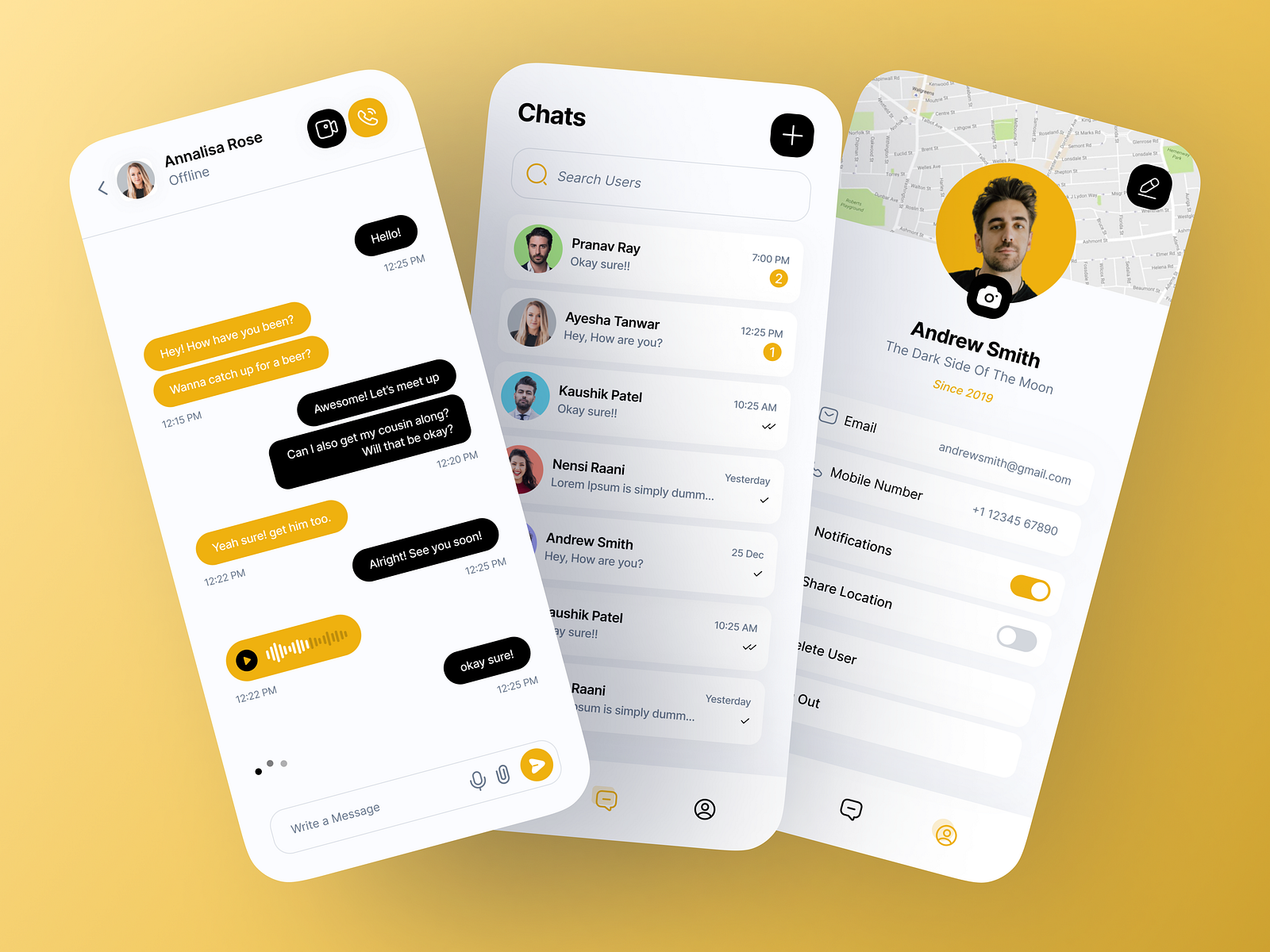 Wishperz | Modern Messaging App UI Design Preview by Ashish Lathiya on ...