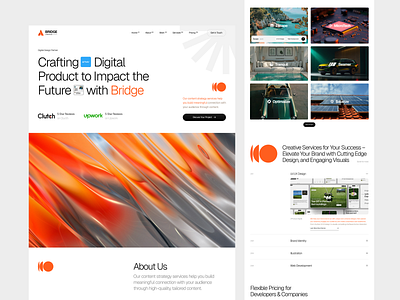 Bridge Creative - Portfolio Website brand identity case study creative agency digital experience interaction design modern aesthetic motion design uiux web design website redesign