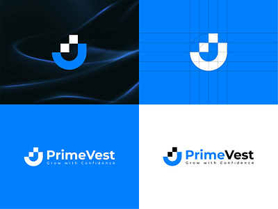 Logo Design for PrimeVest abstruct logo blue logo brand guides brand identity brand logo branding construction logo financial logo graphic design investment logo it logo logo logo design logo maker modern logo motion graphics tech logo