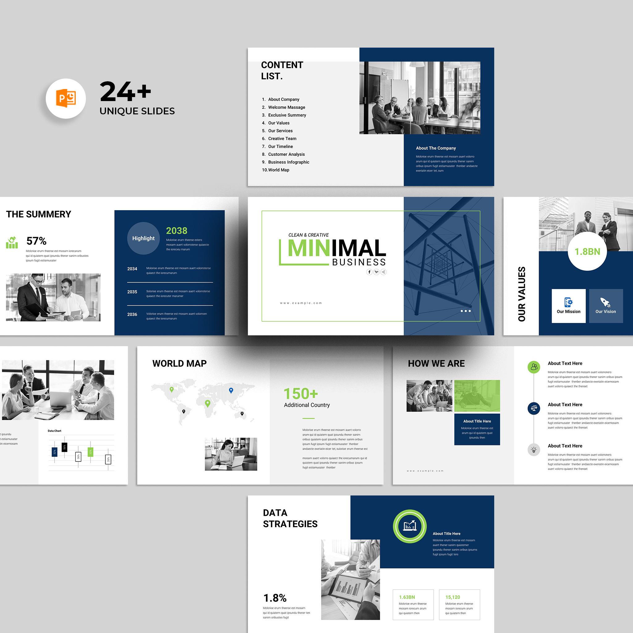 Minimal Business Presentation Template agency app architecture branding business business plan corporate design illustration logo minimal presentation ui