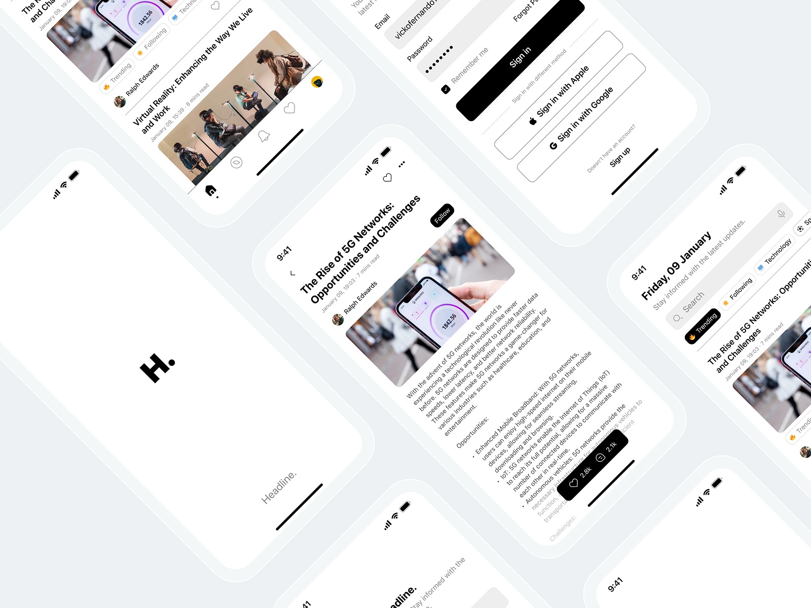 Headline. News App Design by Vicko Fernando on Dribbble