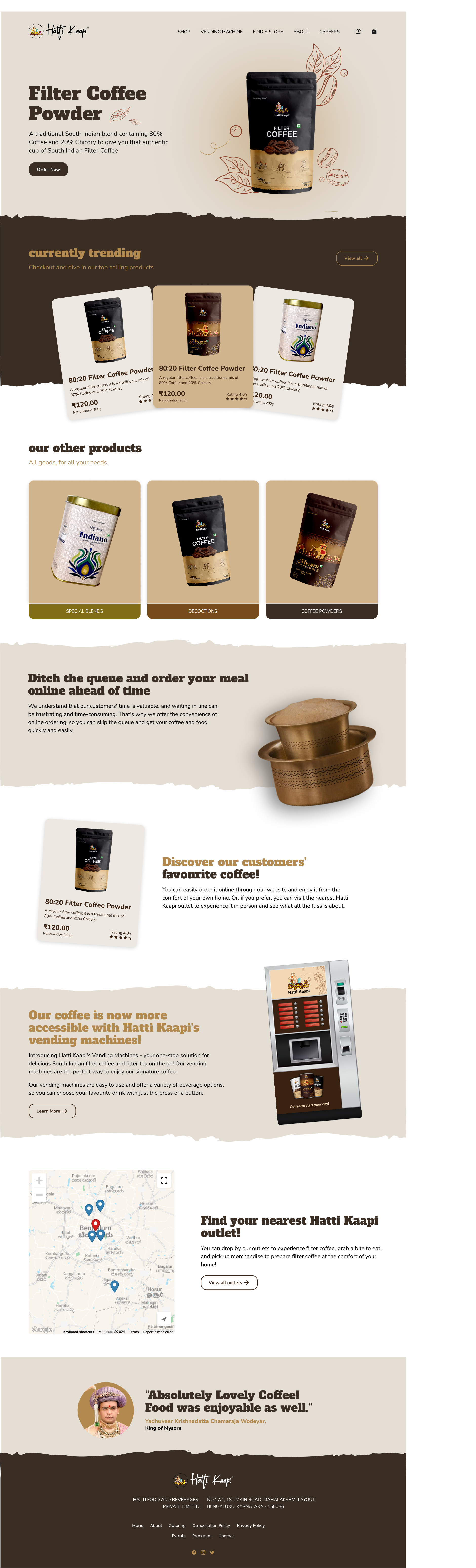 Hatti Kaapi Website Revamp brand strategy branding webdesign website