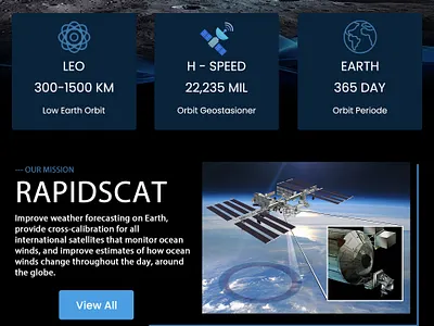 Orbit The Earth – Space Exploration Website Design creative design figma landing page modern ui orbitearth photoshop satellite design space design space exploration ui design uiux visual design web design web interface website