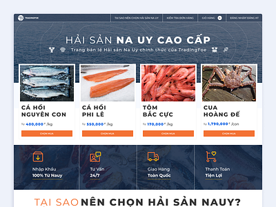 TRF | Seafood design landingpage seafood ui