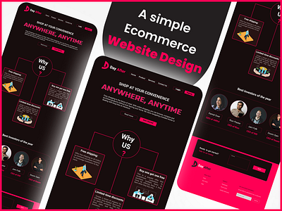 Simple Ecommerce website Landig branding ecommerce website ui ui design ux website website design