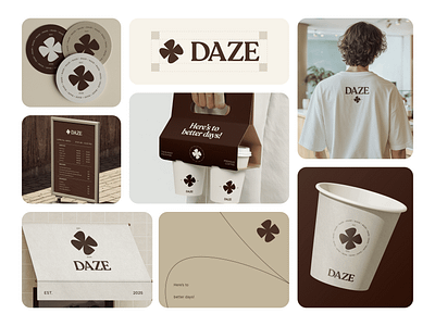 Daze - Coffee Brand Identity brand brand guideline brand identity branding coffee coffee brand coffee shop branding graphic design identity design logo logo design logotype minimal product design typography visual branding