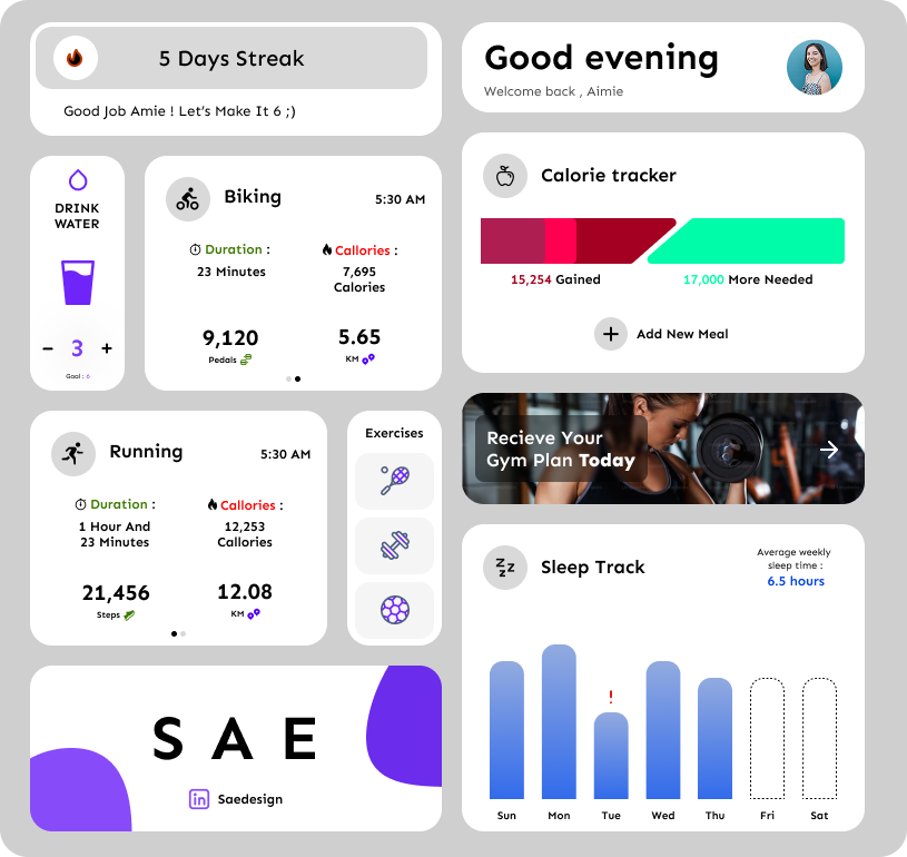 Fitness App app fitness ui