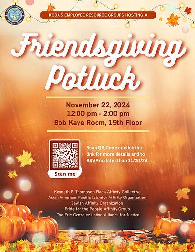 Friendsgiving Potluck 2024 design graphic design