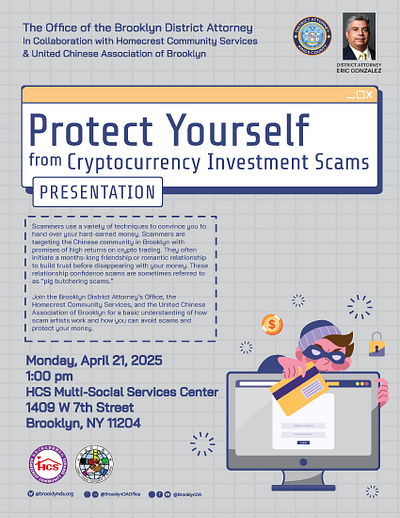 Protect Yourself from Cryptocurrency Investment Scams design graphic design