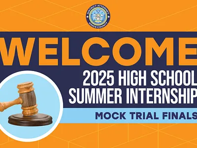 High School Summer Internship: Mock Trial Finals 2025 design graphic design typography