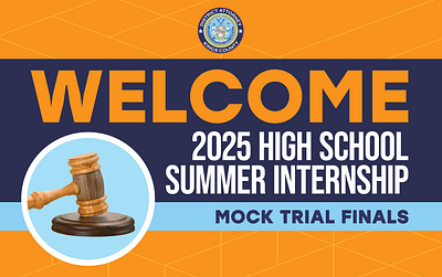 High School Summer Internship: Mock Trial Finals 2025 design graphic design typography