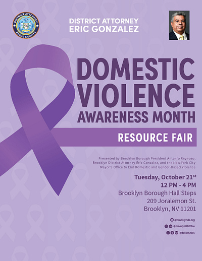 Domestic Violence Awareness Month Resource Fair design graphic design typography