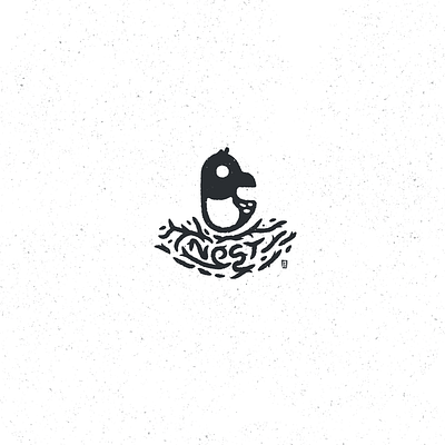 Nest animal bird black and white illustration nest nesting procreate