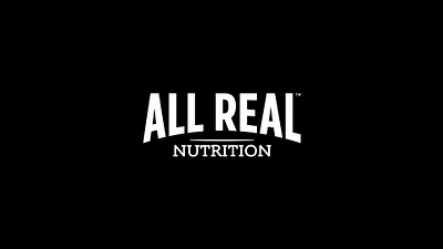 ALL REAL Nutrition - Logo Design & Animation animation brand identity brand logo health and fitness logo logo animation logo design logotype minimalist modern motion design motion graphics simple typography visual identity wordmark