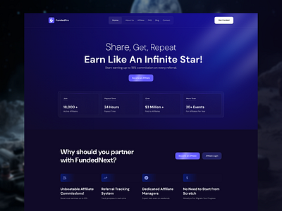 Prop Trading Firm | Affiliate affiliate bitcoin blockchain crypto crypto trading cryptocurrency financial fintech landing landingpage prop firm prop trading saas trade trader trading trading platform uiux web design