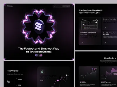 Crypto Trading Landing Page ai trading bitcoin blockchain crypto crypto exchange crypto landing page crypto trading cryptocurrency exchange financial fintech homepage landing landingpage saas solana trade trading trading landing page web design