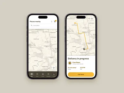 Mobile Delivery UI delivery app design map design mobile mobile app design ui ui design ux ux design web design