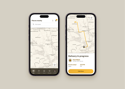 Mobile Delivery UI delivery app design map design mobile mobile app design ui ui design ux ux design web design