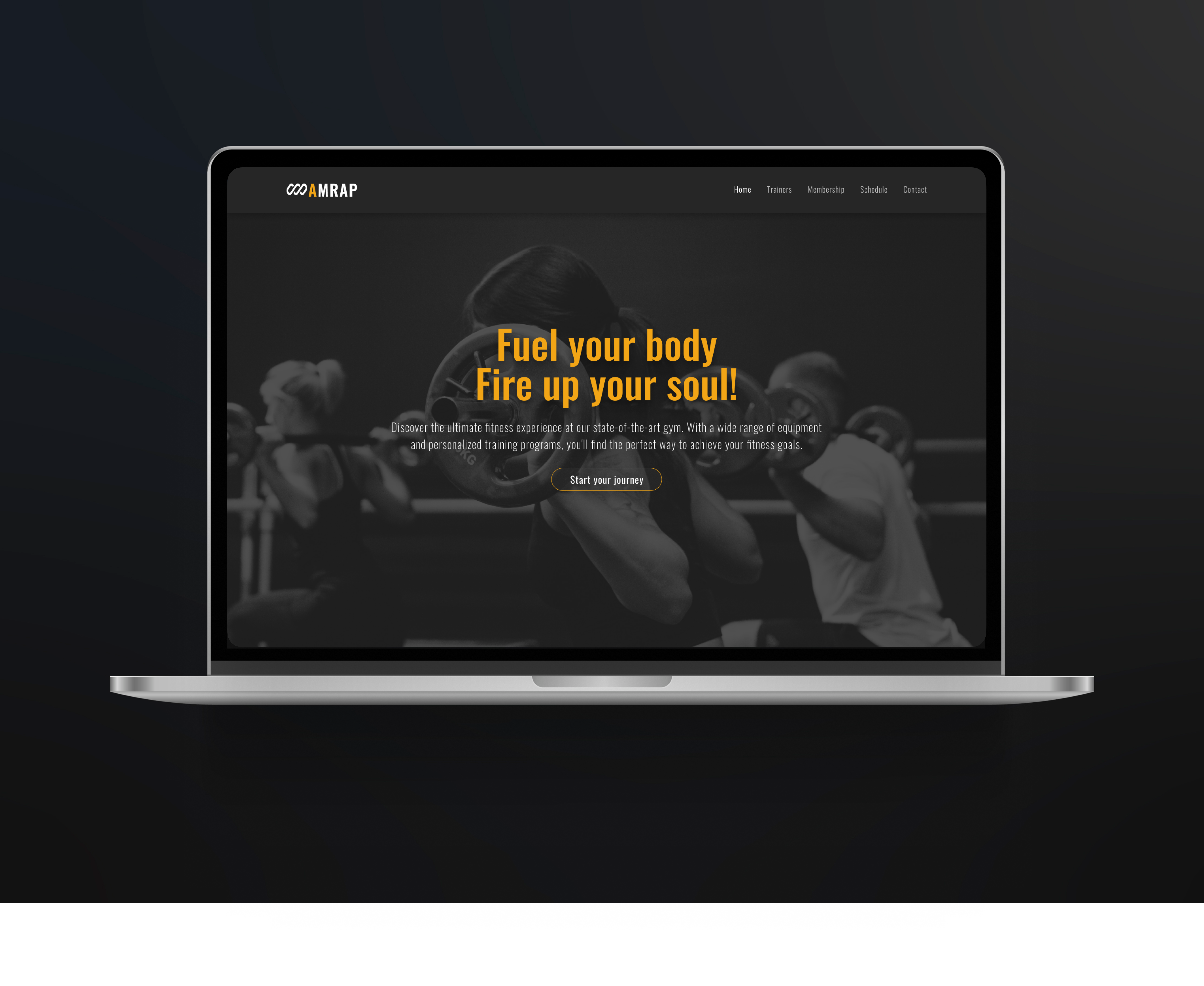 Gym/Fitness Landing page black gold themed website dark themed website fitness landing page fitness website gym landing screen health wellness screen