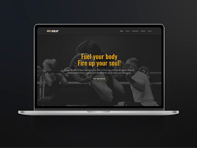 Gym/Fitness Landing page black gold themed website dark themed website fitness landing page fitness website gym landing screen health wellness screen