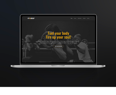 Gym/Fitness Landing page black gold themed website dark themed website fitness landing page fitness website gym landing screen health wellness screen