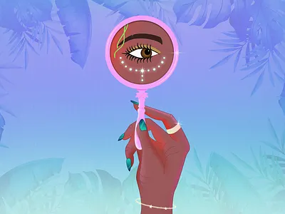 Looking Back character creation drawing editorial illustration gradients graphic design illustration