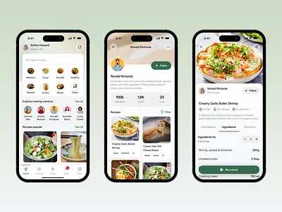 Hi-Cook | Mobile App Concept app clean cooking design figma mobile ui uiux