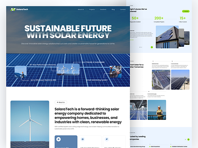 SolaraTech – Global Solar Energy Website agency clean energy global industry landing page modern new energy solar solar energy solar panel sustainability ui ui design uiux ux design web design website