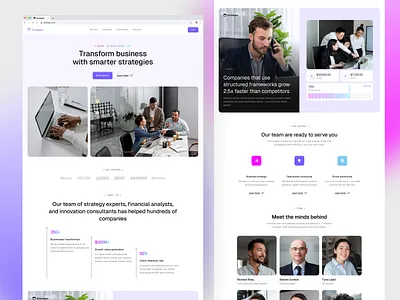 Strategen - Business Consultant Landing Page business business consulting business growth case study cleanui company website consulting consulting agency conversion growth landing page minimal productdesign saas startup agency strategicdesign uiinspiration uiux web design website