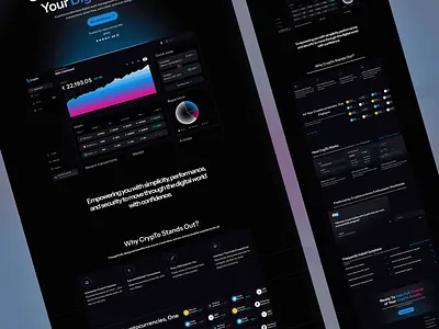 Crypto Dashboard UI – Digital Asset Management Landing Page banking ui crypto dashboard crypto ui dark ui design dashboard design defi interface design digital asset management finance app ui finance dashboard fintech ui landing page landing page design modern landing page template design trading app design uiux design uiux designer uxui web3 ui