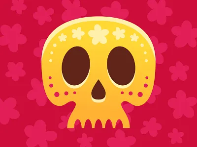 Day of the Dead dead death dia de los muertos digital floral flowers illustration muertos skull vector weekly warmup