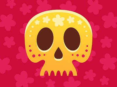 Day of the Dead dead death dia de los muertos digital floral flowers illustration muertos skull vector weekly warmup
