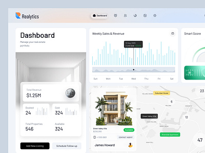 Sales Real Estate Dashboard agent analytics buy crm dashboard home house minimal modern property real estate real estate dashboard report sales sales dashboard sell tracking ui design ux design website