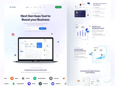 Saas Website Design crm landingpage minimal saas ui uxdesign webdesign website