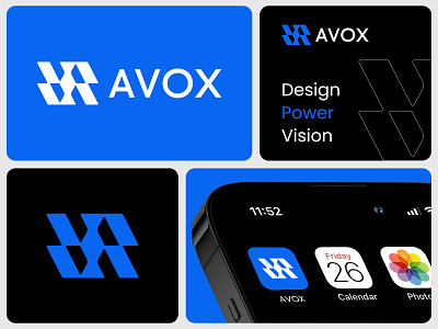 AVOX — Modern Logo Design abstract logo brand identity branding branding design design futuristic logo geometric logo lettermark logo logo logo mark logotype minimalist logo modern brand modern logo tech logo visual identity