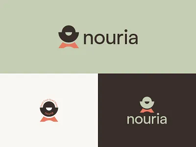 Nouria - Meal Service Logo branding food service graphic design logo logodesign logomaker logos lunch meal meal meal logo meal service modernlogo restaurant logo