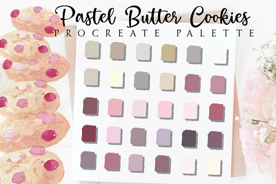 Pastel Butter Cookie Procreate Palette design palette